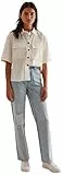 NA-KD Damen Wide Leg Highwaist Denim Jeans, Hellblau, 38