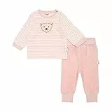 Steiff Unisex Baby Set Hose + Sweatshirt, Silver PINK, 74