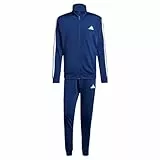 adidas Herren SPORTSWEAR BASIC 3 STRIPES TRICOT TRACKSUIT, Dark Blue, XL
