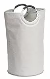 WENKO Wäschesammler Mod. Jumbo stabile Multifunktionstasche mit Tragegriffen Faltbarer Shoppingbegleiter 69 l Stauraum Stone Beige Maße 38 x 72 cm