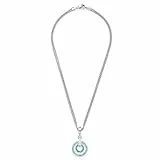 Leonardo Damen-Kette mit Anhänger Darlin's Circolo Magic Price Edelstahl Glas blau 45 cm - 015976