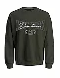 JJ Rebel Herren Jrebnewyork Crew Neck Sn Sweatshirt, Kombu Green, L EU