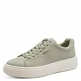 Tamaris Damen Sneaker Low Leder, grün, 40 EU