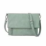 Gladdon Umhängetasche damen,Schultertasche mit Reißverschluss, Crossbody Tasche, Leder Handtasche Klein, Daypack…