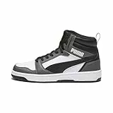 PUMA Unisex Rebound V6 Turnschuhe, Puma White Puma Black Shadow Gray, 42 EU