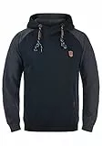 Indicode Toney Herren Kapuzenpullover Hoodie Pullover mit Kapuze, Größe:L, Farbe:Navy (400)