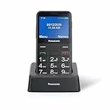 Panasonic KX-TU155EXBN 2G Essentials Handy für Senioren (Ladestation, SOS-Notfalltaste, Prioritätsanruf, Großtastentelefon, hörgerätekompatibel, Bluetooth, UKW-Radio, Kamera) Schwarz