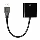 USB-zu-VGA-Adapter, 5,0 Gbit/s 1920x1080 Audio-Video-Konverter, für Win 7/8/10, Kompatibel mit USB 2.0/3.0-Anschlüssen