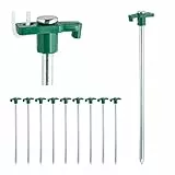Relaxdays Felsbodenhering 10er Set, Erdanker für Harte Böden, 25 cm, Bodenanker, Zeltzubehör, Stahl verzinkt, grün