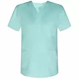 MISEMIYA - Medizinische Uniformen Unisex Top Krankenschwester Krankenhaus Berufskleidung - X-Large, Türkis
