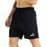 Viisendy Pro Herren Workout Shorts Gym Training Shorts Mesh Athletic Short Quick Dry Outdoor Running Short Schwarz XL