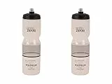 ZEFAL Magnum Pack – 2 Large Capacity Bike Bottles, Reusable BPA-Free – Soft Water Bottle with Screw Lid – Made in France – Black (Translucent), 975 ml