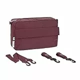 LÄSSIG Baby Kinderwagenorganizer Umhängetasche Kinderwagentasche inkl. Kinderwagenbefestigung/Casual Buggy Organizer Bag deep red