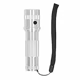 Haofy Mehrfarbige LED-Taschenlampe, 10 Farben, IPX4 Wasserdicht, 300LM, Silber, für Camping, Haushalt, Wandern, Notfall