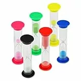 Comzantor 6 Stück Buntes Sanduhren Set für Kinder, Sanduhr Timer, Zahnputzuhr, 30S, 1Min, 2Min, 3Min, 5Min, 10Min Zeitmesser Sanduhren für Zähneputzen, Spiele, Kochen, Dekoration, Haus, Büro