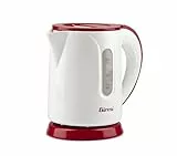 Girmi BL1000 Wasserkocher, 1100 W, 0,8 L, automatische Abschaltung, 360° drehbare Basis, Überhitzungsschutz, Kunststoff, Weiß-Rot