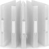 ACROPAQ - 5 x Ringbuch A4 - Mit 2 Ringen, Mit Rückenetiketten, Rückenbreite 3,5 cm, Luft, Natur Farbkollektion - Ringhefter, Ringordner, Ordner A4 Schmal, Ringmappe A4, Schulordner