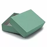 NEUSER PAPIER Geschenkbox mit Deckel DIN A4 – Aufbewahrungsbox Karton Eukalyptus Kraftpapier bezogen – Geschenkkarton Schachtel stapelbar 302 x 213 x 70 mm, 2 Stück