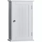 Bath Vida Priano Badezimmerschrank mit 1 Tür, Wandmontage, Aufbewahrungsregal, weiß