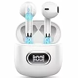Bluetooth Kopfhörer, Kopfhörer Kabellos Bluetooth 5.3 In Ear Kopfhörer mit 4 HD Mic, 2024 Kabellose Kopfhörer 42Std ENC Noise Cancelling Earbuds Tiefer Bass, IP7 Wasserdicht Ohrhörer LED-Anzeige Weiß
