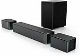 ULTIMEA 5.1 3D Surround Sound System, 320W Soundbar für TV Geräte mit Subwoofer und 2 Rear-Lautsprechern, Surround und Bass Einstellbare Heimkino TV Lautsprecher, BassMax und SurroundX Technologie