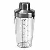 Cole & Mason großer Acrylglas Salat Dressingshaker 20 cm mit Edelstahldeckel