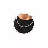 RANKEEF 3/5mm Weizen Silberkette Herren Halskette Herren Edelstahl Wasserdicht Silberkette 925 Silber Kette Silber für Männer