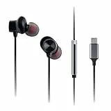 Panasonic RP-TCM225DEK USB-C-Ohrhörer, In-Ear-Ohrhörer, kabelgebundene Kopfhörer mit integriertem Mikrofon & Bedienung, kraftvoller Bass, anpassbare Passform, 1,2 m Kabel, Schwarz