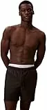 Calvin Klein Herren Badeshorts Medium Drawstring mit Tunnelzug, Schwarz (Black), L