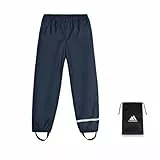 flintronic Unisex Kinder Matschhose Regenlatzhose, Wind-und wasserdichte Regenhose Regenbekleidung, L, 122-134cm