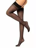 GLAMORY Damen Strapsstrümpfe Perfect 20 DEN, Schwarz (Schwarz), XXX-Large (Herstellergröße: 3XL-(56-58))