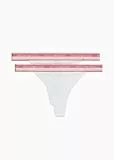 EMPORIO ARMANI Women's Stretch Cotton Logoband 2-Pack T-Thong, WHITE, S