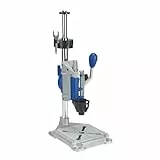 Dremel 220 Bohr-und Werkzeugständer für Multifunktionswerkzeug Stationäre Arbeite Vertikal oder im Winkel Bohren, Einstellbar in 15-Grad-Schritten, Integrierter Teleskop-Werkzeugständer