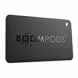 Boompods Boomcard Geldbörsen Finder - Smart Bluetooth Ortungskarte Kompatibel mit Android Find-Hub App, Schlanke Tracker Karte aus recyceltem Meeresplastik, für Brieftasche, Gepäck, Kinder, Schwarz