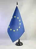 AZ FLAG - Tischflagge Europäische Union - 21x14 cm - Europa Tischfahne 14 x 21 Cm - Flaggen