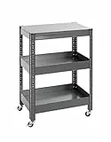 HAKU Servierwagen, anthrazit, Metall - Maße: B 50 x H 75 x T 32 cm, Style: Modern
