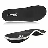 Knixmax Outdoor Orthopädische Einlegesohlen Damen Herren Schuheinlagen zur Unterstützung des Fußgewölbes bei Plattfüßen und Plantarfasziitis Lindert Fußschmerzen Schwarz EU46