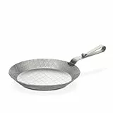 GSW 859004 Gastro Traditionell Eisenpfanne geschmiedet, Servierpfanne mit gebogenem Griff, 20 cm