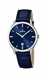 Festina Herren Analog Quarz Uhr mit Leder Armband F16745/3