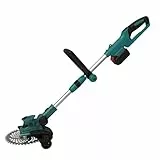 Hengriacly Rasentrimmer mit Akku 18V(21V MAX) Rasenkantenschneider, 90° Drehbarer Trimmerkopf, Freischneider mit Unkrautbürste, Motorsense - Inkl. Bürstenloser Motor 2X4.0Ah Akku & Ladegerät
