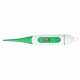 Greensen Digital Fieberthermometer für Tiere, wasserdicht, für Rinder, Schafe, Pferde, mit LCD-Anzeige, hängendes Loch