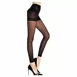 Generisch 2025 lässig transparente Leggings ohne Fuß dünne Strumpfhosen Strumpfhose Schwarz Rot (Black XL)