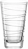 LEONARDO HOME Vario Struttura Trink-Gläser, 6er Set, spülmaschinengeeignete Wasser-Gläser, Glas-Becher mit Muster, Saftglas Getränke-Set,280 ml, 019450