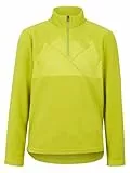Ziener Kinder JONKI-Z Skipullover, Midlayer, Fleece-Shirt | warm, elastisch, Recycled, Electric Grass, 164