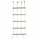small foot Kletterwand mit 4 stabilen Seilen und 5 robusten Holzstangen, bis zu 120 kg belastbar, ab 3 Jahren, 6122