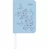Lady Journal Mini Deluxe Sky 2026 - Taschen-Kalender 8x11,5 cm - Tucson Einband - mit Motivprägung - Weekly - 144 Seiten - Alpha Edition