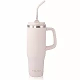 CALIYO Trinkflasche Edelstahl 304, Thermobecher 1,2 L, BPA-frei, für Kohlensäure geeignet, hält Getränke 12–48 Std. warm, auslaufsicherer Schraubverschluss, spülmaschinengeeignet, Hellrosa