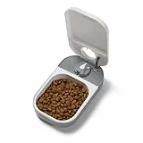 Cat Mate C100 Automatischer Einzelfutterautomat mit Timer-Steuerung – Geeignet für Katzen und Kleine Hunde, Für Nass- oder Trockenfutter, Fassungsvermögen Bis zu 400 g, Weiß