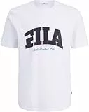 FILA Men's LANAKEN Regular Graphic Tee T-Shirt, Bright White, Large