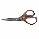 smart by Leviatan Smart 3D175T 3D-Schere für Erwachsene, Schneiderschere Stoffschere Profi, und Papier | Bastelschere Kinder, Kinderschere, braun-schwarzer Kunststoff Griff, 17.5 cm lang
